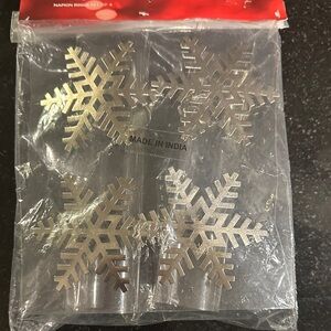 Kohl's Silver Snowflake Napkin Rings